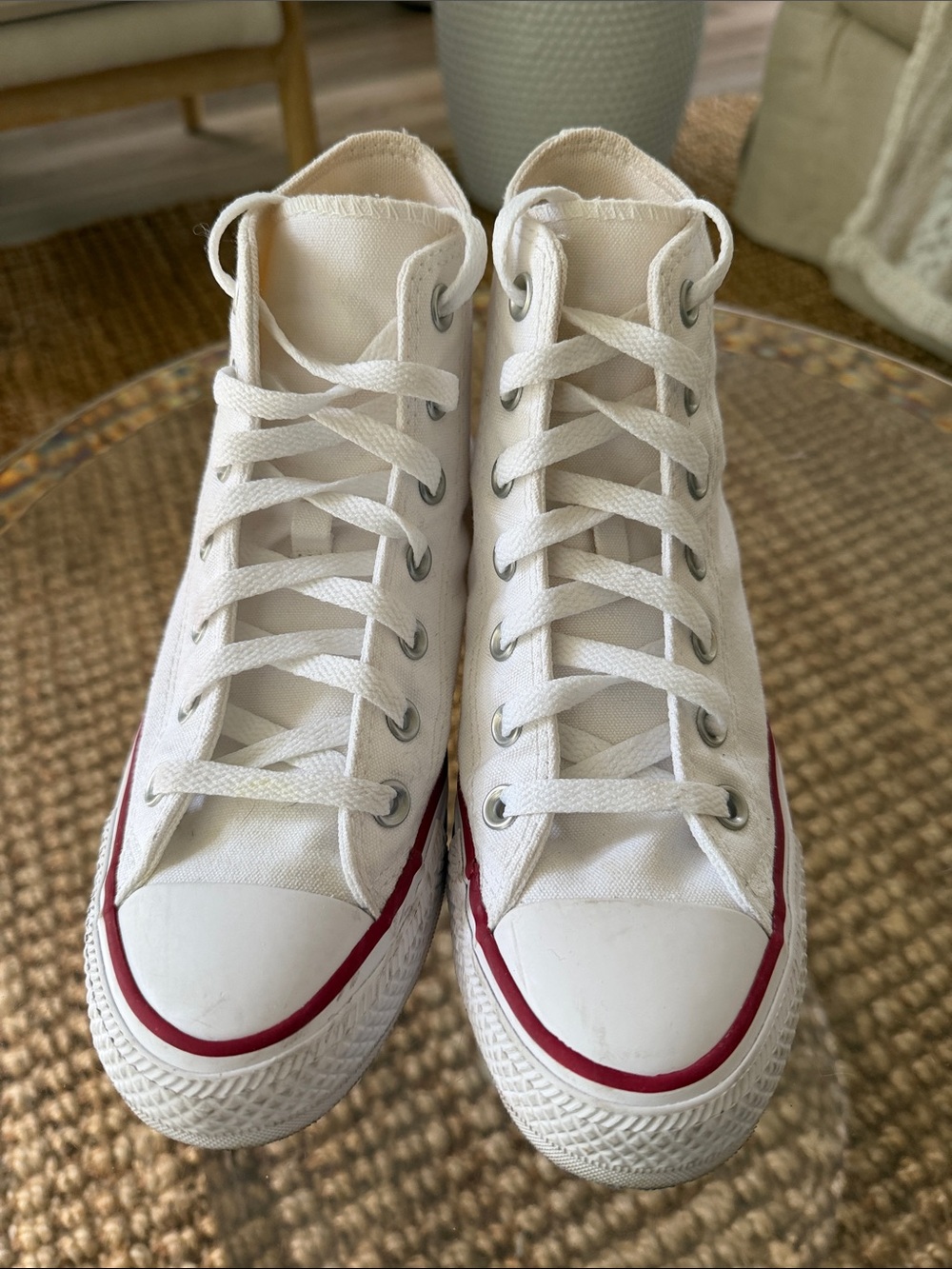 White Converse Hightops